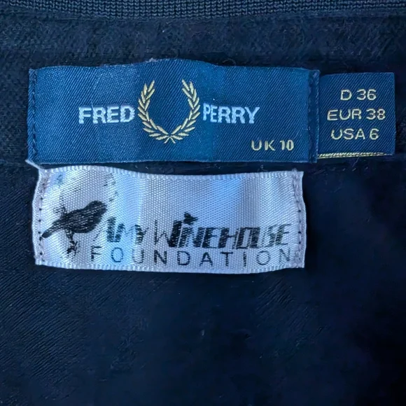 Fred Perry Black Amy Winehouse Foundation Polo Dress - Picture 9 of 16